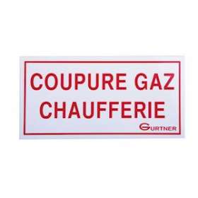 PLAQUE SIGNALETIQUE GAZ COUPURE GAZ CHAUFFERIE|Gurtner-GUR19133.01