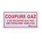 PLAQUE SIGNALETIQUE GAZ COUP. GAZ, OUV. PERS. HABILITE