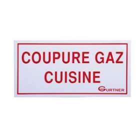 PLAQUE SIGNALETIQUE GAZ COUPURE GAZ CUISINE|Gurtner-GUR19133.02