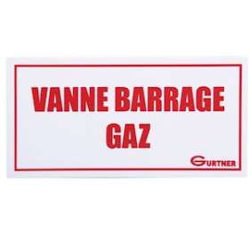 PLAQUE SIGNALETIQUE VANNE GAZ|Gurtner-GUR19132