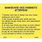 PLAQUE PVC FOND JAUNE PPC 10 Serigraphie en noir