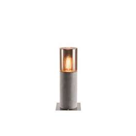 LISENNE 40, borne extérieure, gris/verre fumé, E27, 23W max, IP54, basalte|SLV-DC51000665