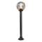 LUNA - Borne Ext. IP44 IK08, nr/fumé, E27 100W max., lampe non incl, haut. 1,05m