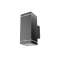 ECHO DECO applique murale cubique graphite LED 2x6,2W GU10 3000K classe II IP54