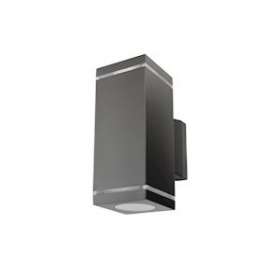 ECHO DECO applique murale cubique graphite LED 2x6,2W GU10 3000K classe II IP54|Sg lighting-NOL623726