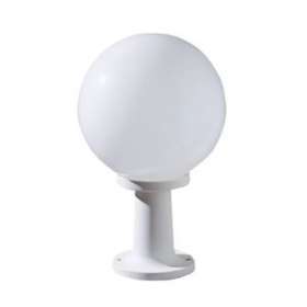 LUNA - Borne Ext. IP44 IK08, blanc, E27 100W max., lampe non incl., haut. 41cm|Aric-ARI1717