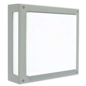 NORDLAND gris aluminium 2xE27 pour 2x9W LED max. IP65 classe I IK10 sans lampes|Norlys-NOS7120AL