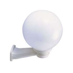 LUNA - Appl. Mur Boule Ext. IP44 IK08, blanc, E27 100W max., lampe non incl.|Aric-ARI1704