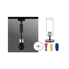 Suspension URail 2Easy Basic max, 20W E27 Noir mat/Chrome 230V Métal/plast|Paulmann-PUA96919