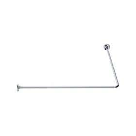 Porte-rideau angle 90DEG 1700 x 700 mm, tube laiton chromé D 16 mm, 2 embases|Pellet asc-PT4004527