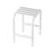 Tabouret de douche assise 4 lattes, blanc, pied tube aluminium époxy D 30 mm