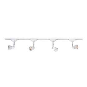 DIAM - Rail 1 all. 029 + 4 spots GU10, blanc, a/lpes LED 6W 3000K 500lm incl|Aric-ARI1197