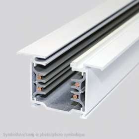 Rail 3 phases encastré 2000mm blanc LxlxH: 2000x53x33mm|Planlicht-AH4679002WS