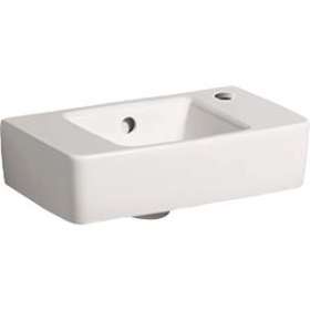 Lave-mains Geberit Renova Plan, compact: 40x25cm, Trou rob. droite, Blc|Geberit-GBR272140000