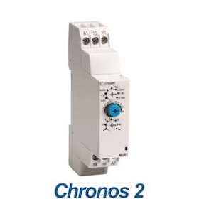 Chronos 2 Timer, Mur1, Din Rail, 17.5Mm, 20-30Vdc/20-30 Vac, 1X8A, 0.1S - 100H|Crouzet-CRT88827105