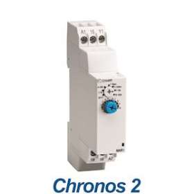 Chronos 2 Timer, Mar1, Din Rail, 17.5Mm, 20-30 Vdc/20-264 Vac, 1X8A, 0.1S- 100H|Crouzet-CRT88827115