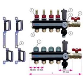 COLLECTEUR COMPLET 6 DEP MS RACC HORIZ|Tec control-TETCOLLMSH6