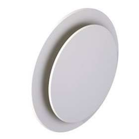 Bouche Haelix ronde blanche réglable D125mm|Ubbink-UBB188060