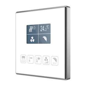 Interrupteur capacitif de 5 boutons- display graphique supérieur avec thermostat|Zennio avance y tecnologia-ZNNZVI-SQTMDD