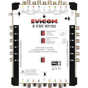 Commutateur universel 9 câbles 8 sat. + terrestre, 12 sorties|Evicom-EVCSCSC9212U