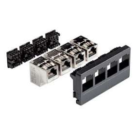 LexCom Home Bloc de Brassage équipé de 4 RJ45 Cat6 blindées S-ONE|Schneider Electric-SCHVDIR512002