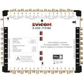 Commutateur universel 17 câbles 16 sat. + terrestre 16 sorties|Evicom-EVCSCSC17216U