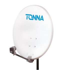 Antenne 80 cm acier gris clair double brides et support D 40 mm + LNB 0,2 dB|Tonna-TOQ708880