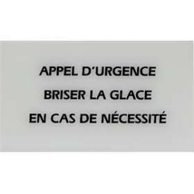 Boite de 10 glaces pour BGPH (dimensions 130x75mm) - sérigraphie APPEL D'URGENCE|Castel-CST240.0200