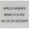 Boite de 10 glaces pour BGPH D (dimensions 63x60 mm) sérigraphie APPEL D'URGENCE