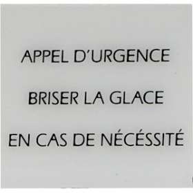 Boite de 10 glaces pour BGPH D (dimensions 63x60 mm) sérigraphie APPEL D'URGENCE|Castel-CST240.0300