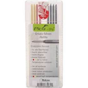 Mine de rechange couleurs pour crayon mine graphite PICA DRY BIZ 790 214 (x 8)|Bizline-BIZ790212