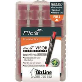 Mine de rechange cire rouge pour Pica Visor BIZ 780 852 (x 4)|Bizline-BIZ780853