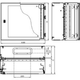 Spacial S3D - coffret VDM 2 corps 14U P480|Schneider Electric-SCHNSYVD2M14U5