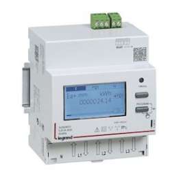 Compteur triphasé EMDX³ non MID raccordement direct 63A - sortie RS485 4 modules|Legrand-LEG412091