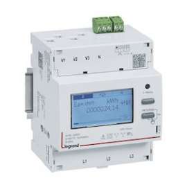 Compteur 3P EMDX³ non MID raccordement TI 5A sortie impulsions - 4 modules DIN|Legrand-LEG412040