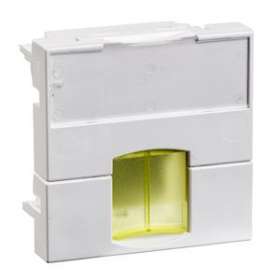 Actassi - support non-adaptable 45x45mm blanc polaire - volet jaune|Schneider Electric-SCHVDI88142P