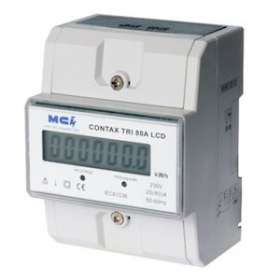 CONTAX D TRI 80A LCD: compteur électrique tétra 3x80A, affichage LCD|Mci coupatan-LCI031042