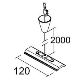 Kit de suspension pour rail 3 allumages|Aric-ARI16344