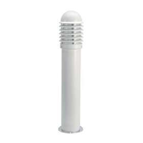 CALEO 1 - Borne Ext. IP44 IK07, blanc, E27 100W max., lampe non incl., haut.73cm|Aric-ARI1779