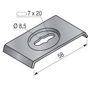 Clame U40, SZ, pour assemblage de virages découpés ou suspente plafond|Niedax France-NDX552032