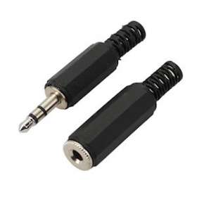 1 Fiche Jack 3.5mm M + 1 Prise Jack 3.5mm F - A souder|Erard-EAD1836