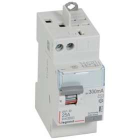 Interrupteur différentiel DX³-ID haut vis/haut auto 2P 230V~ 25A AC 300mA -2 mod|Legrand-LEG411634