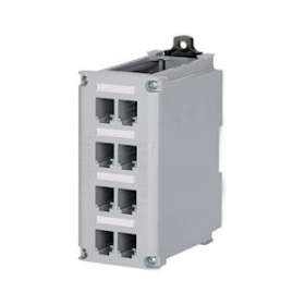 IndustrialNet 8-Port DIN Rail Mount Copp|-PUICDPP8RG