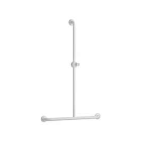 Barre d'appui en T 600 x 1000 mm, support douchette, alu. blanc D 30 mm|Pellet asc-PT4049340