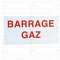 Étiquette rigide barrage gaz