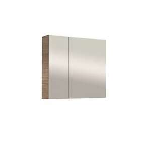 Armoire de toilette L600 2 portes miroir asymetriques - Chêne Nebraska Gris|Neoform industries sas-UIDA2347385