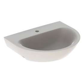 Lavabo Geberit Renova pour équerres de montage, 60x48cm, ss trop-plein, Blc|Geberit-GBR500.671.01.1