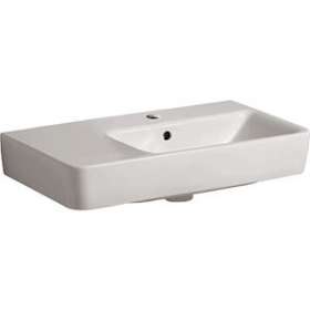 Lavabo Geberit Renova Compact avec plage dépose gauche, 65x37cm, Blc|Geberit-GBR226265000