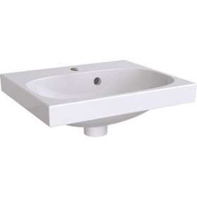 Lave-mains Geberit Acanto: 45x38.2cm, Trou rob. au centre, Blc|Geberit-GBR500.636.01.2