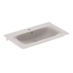 Lavabo pour meuble Geberit Renova Plan, 80x48cm, avc trop-plein, Blc|Geberit-GBR122280000